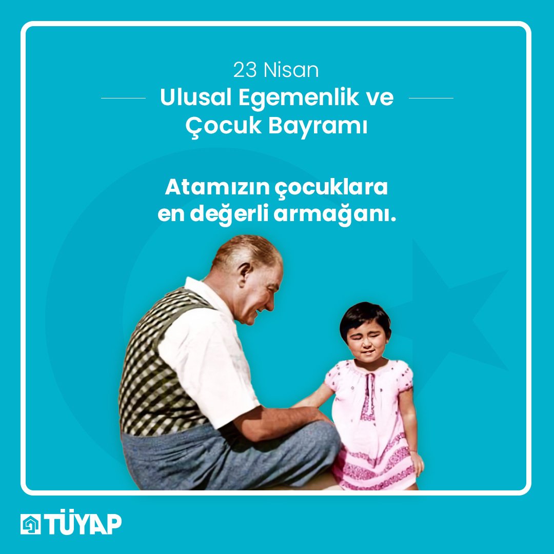 Bugün, yalnızca Atamızın çocuklara armağan ettiği bir bayram değil; aynı zamanda geleceğe dair umutlarımızı ve hayallerimizi canlı tutmamız gerektiğinin hatırlatıcısı. 23 Nisan Ulusal Egemenlik ve Çocuk Bayramımız kutlu olsun!​ #Tüyap #TüyapFuarcılık #23Nisan #ÇocukBayramı