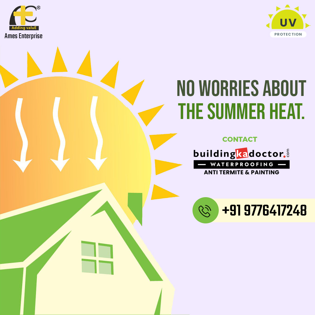 BuildingKDoctor's tweet photo. Applying summer protection layers on the roof and ext. wall surface instead of purchasing an air conditioner can be beneficial; if you are not ready for the captive investment. Get it soon, consult with the expert, #BuildingKaDoctor @ 9776417248.
#WaterproofingExperts https://t.co/qCtxZjGDF8