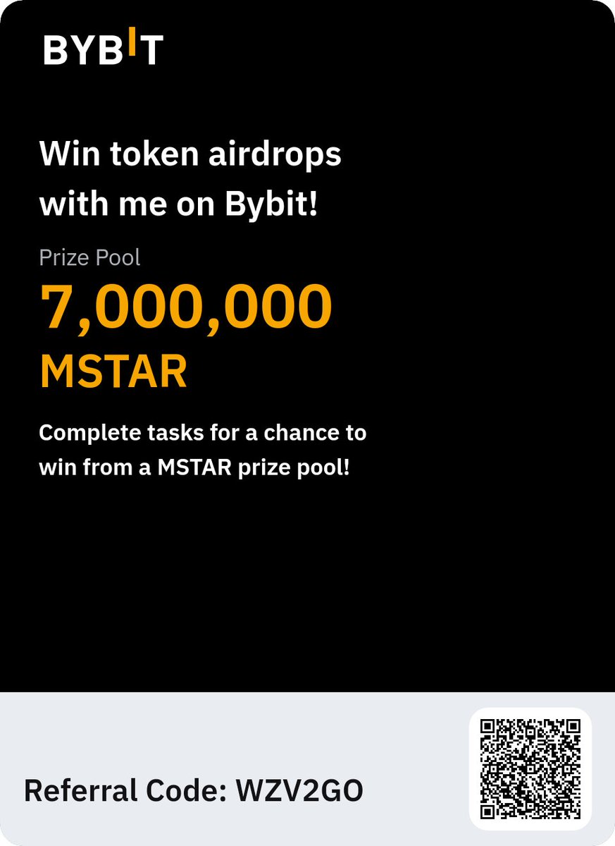 Join me on Bybit and complete tasks on Airdrop Hunt for a chance to win from a 7,000,000 MSTAR prize pool! Click here:bybit.com/en/trade/spot/…