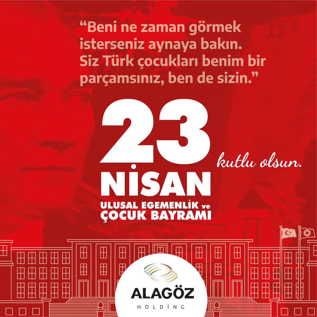 Umudumuz ve geleceğimizin mimarı olan çocuklarımıza Büyük Önder Gazi Mustafa Kemal Atatürk tarafından armağan edilen #23NisanUlusalEgemenlikveÇocukBayramı  kutlu olsun. 

#TBMM104yaşında