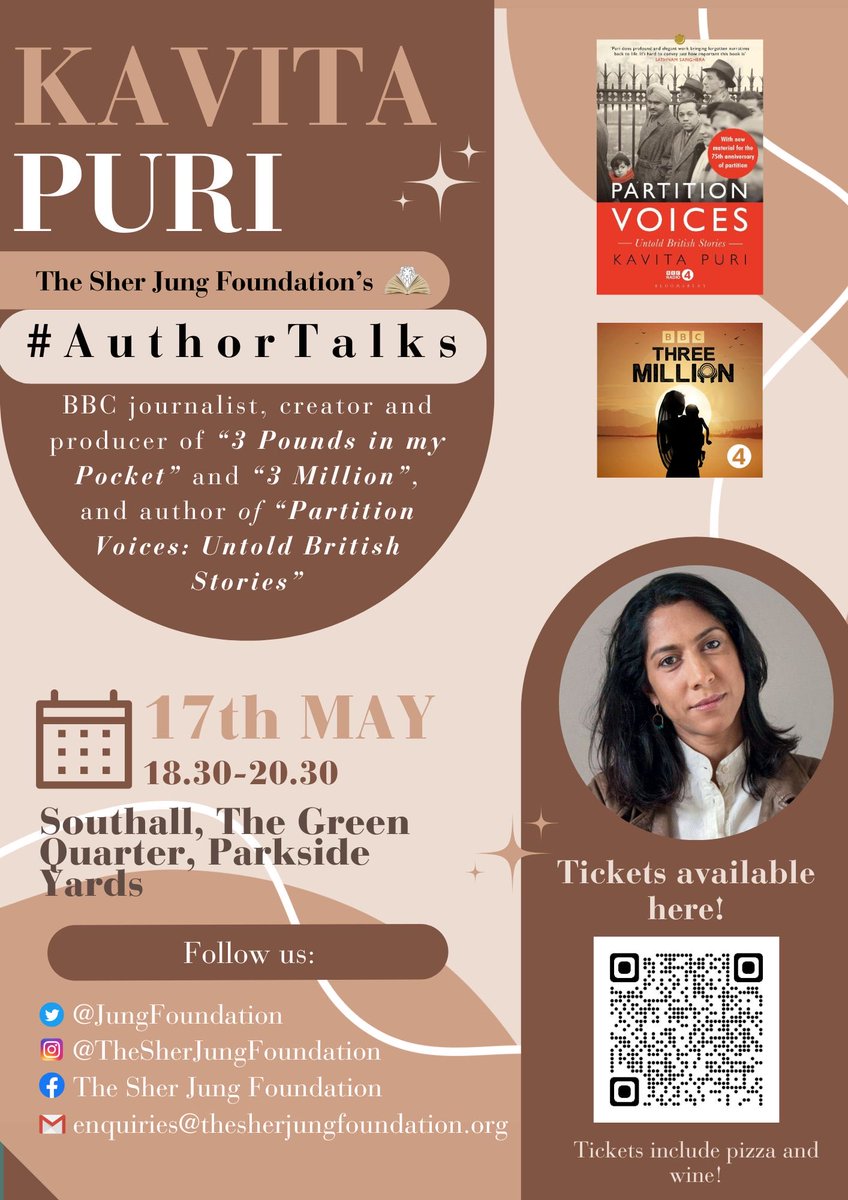 We’re so excited for our next #AuthorTalks event with the acclaimed ⁦@kavpuri⁩ More details See you there 😉