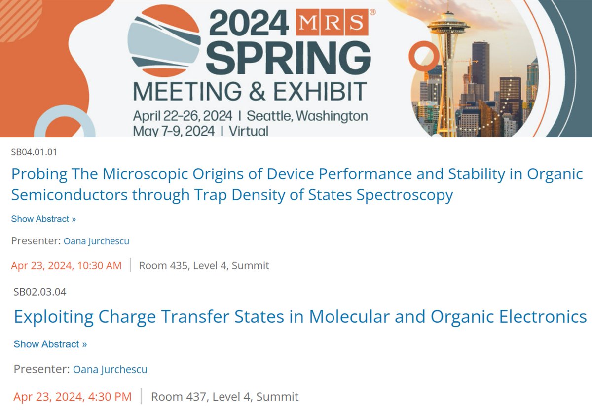 If you participate in #S24MRS, stop by my presentations, both on April 23rd.