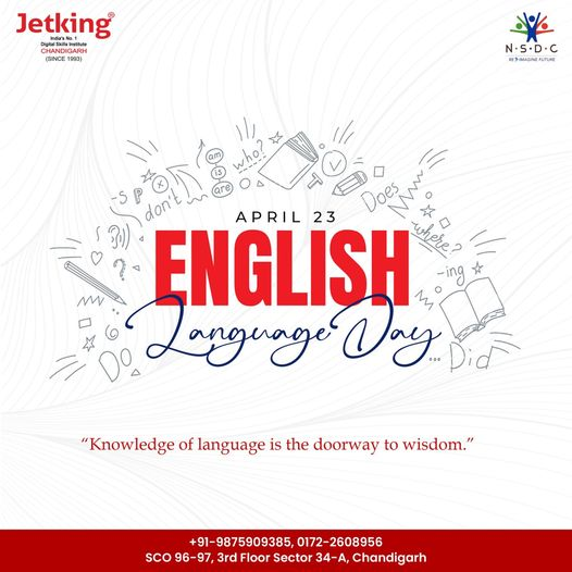 Unlock the power of words, connect globally, and celebrate the beauty of language on English Language Day with Jetking Chandigarh!📷📷
#JetkingChandigarh #EnglishLanguageDay #JetkingChandigarh #English #Language