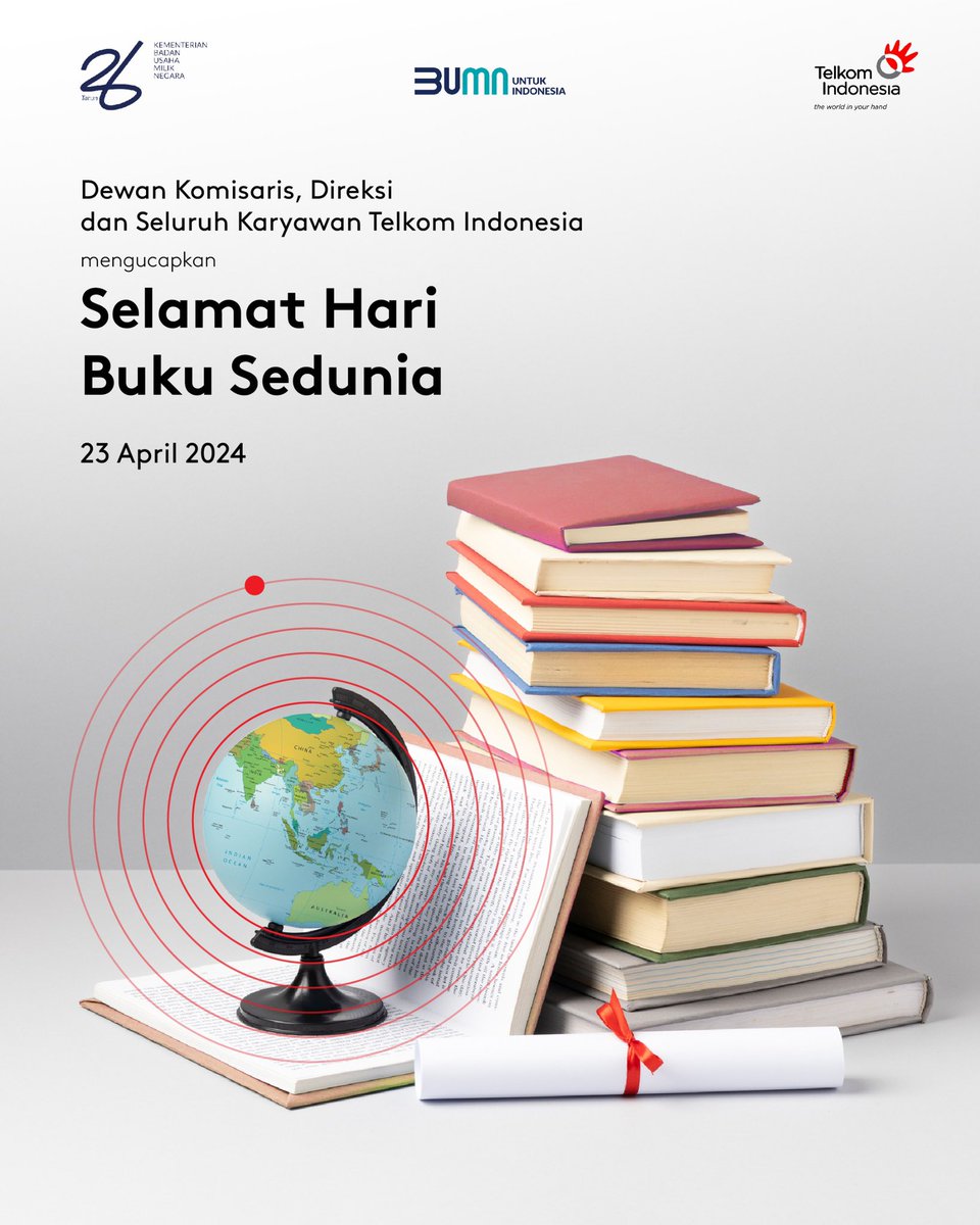 #SobatTelkom, di era digital, literasi membuka pintu dunia yang luas melalui halaman-halaman virtual. Mari rayakan keajaiban bacaan dan teruslah memperdalam pengetahuan yang dihadirkan oleh buku-buku fisik maupun digital. Selamat membaca dan merayakan keberagaman literasi!…