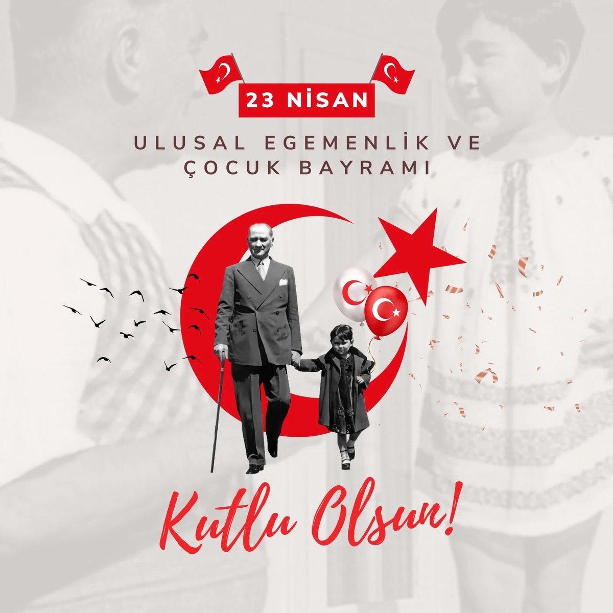 Bugün, ülkenin çocukları zaten öyle… Biz yetişkinler de onlar gibi şen ve mutlu olalım… Çünkü bugün Mustafa Kemal Atatürk ve silah arkadaşlarının gelecek nesilleri kuracak tüm çocuklara armağan ettiği ve dünyada bu anlamda kutlanan tek bayram… Yaşasın 23 Nisan… Yaşasın…