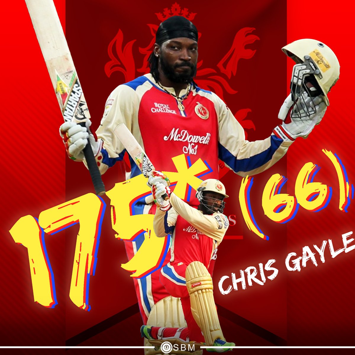 On this day in 2013, Chris Gayle scored the highest individual score in IPL history - 175*(66)💪

#ChrisGayle #UniverseBoss #RCB #RoyalChallengersBengaluru #IPL #IPL2024 #Cricket #SBM