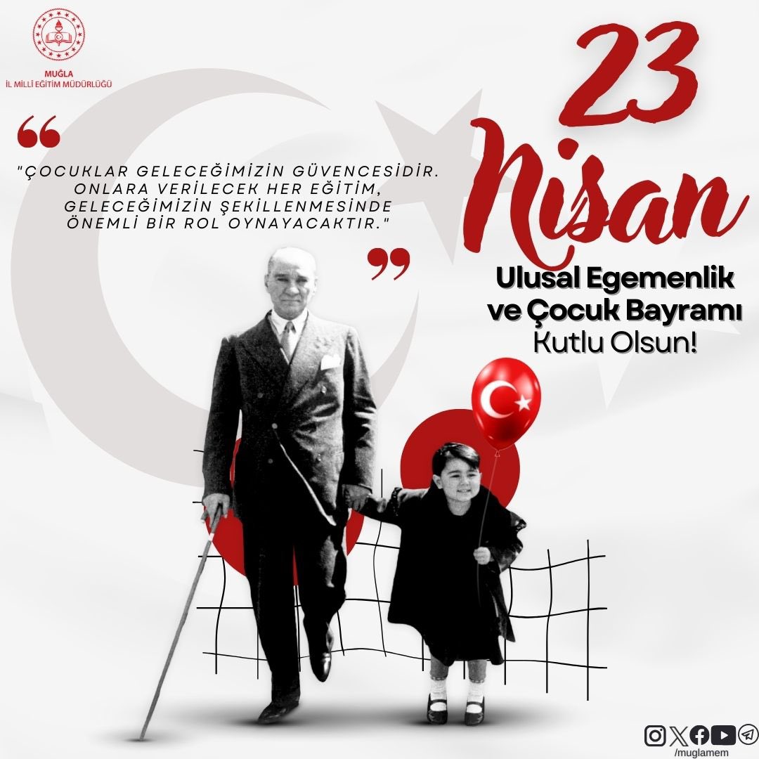 “Gökyüzü Gibi Hiçbir Yere Gitmeyen ‘Çocuk’luk”umuzun 23 Nisan’ı 1️⃣0️⃣4️⃣ Yaşında! 🇹🇷 Bugün, Türkiye Büyük Millet Meclisi'nin kuruluşunun 104. yılını ve tüm dünya çocukları için bir bayram olan 23 Nisan Ulusal Egemenlik ve Çocuk Bayramı'nı kutlamanın coşkusu içerisindeyiz. @tcmeb