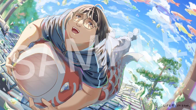 しくぴ5月イラスト ◎屋根よーりーたーかーい鯉の～ぼ～り  ◎サブスク登録でイラストDL出来ます ↓↓↓しくふくtwitch↓↓↓  #しくあーと #れべるいち