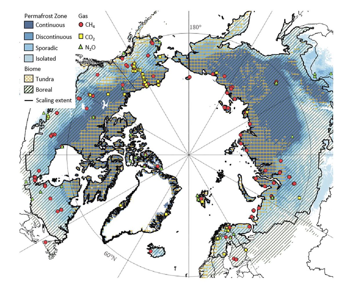 1/4 While we expect the permafrost region to be a significant GHG source as the planet warms, we know little about the region's current net GHG balance Justin Ramage et al. have just done that, a full analysis of sources and sinks of CO2, CH4, and N2O fluxes for 2000-2020