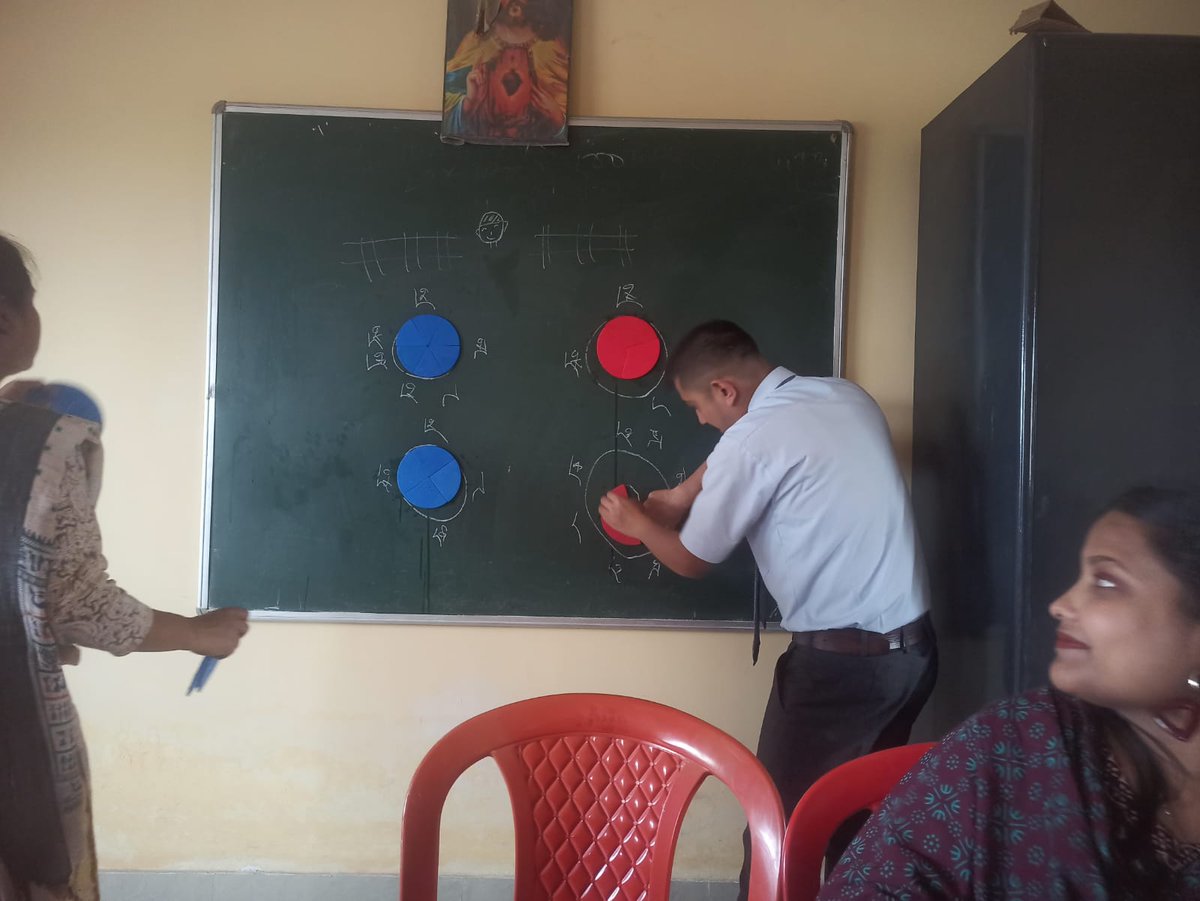 ShSsiliguri's tweet photo. The Maths Department from Sacred Heart School, Siliguri participated in a Jodogyan Workshop on 8th and 9th April. Jodogyan uses simple materials to make maths concepts fun and fosters deep learning.  📚🧮 https://t.co/jxUP10eaRm