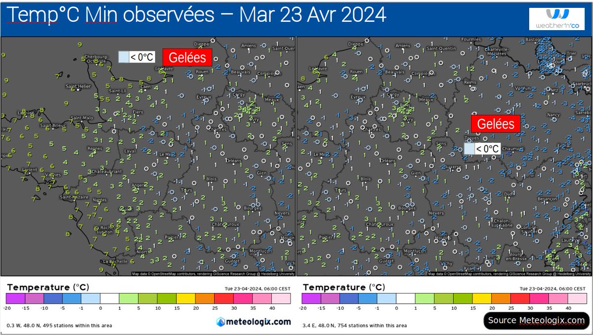 Gelées encore bien au rendez vous ce mardi matin avec des -4°C dans le #Lot #Cantal et #PuydeDôme
@yann_amice Illustrations avec @meteologix