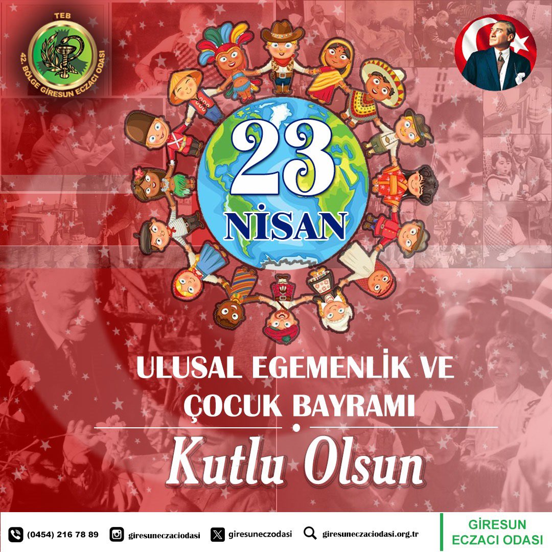 cunat28's tweet photo. Gazi Mustafa Kemal Atatürk'ün çocuklarımıza armağanı olan 23 Nisan Ulusal Egemenlik ve Çocuk Bayramı'nı en içten dileklerimizle kutluyor, Türkiye Cumhuriyeti'nin geleceği olan çocuklarımızı sevgiyle kucaklıyoruz. #23Nisan https://t.co/kCgeKQbotW
