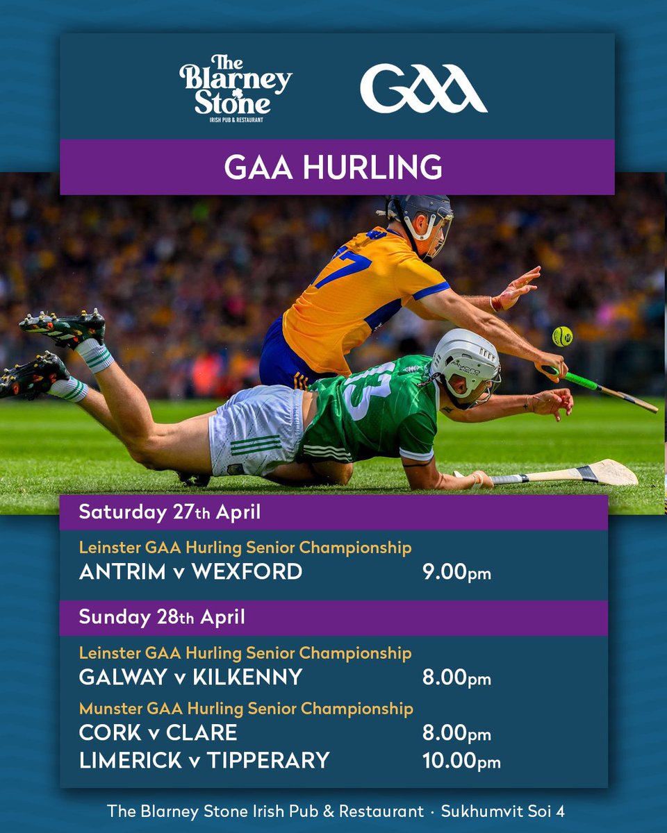 BlarneyStoneBkk's tweet photo. https://t.co/dtWfhOyuTE

Keep watching to find out! 
#GAA 
Limerick v Tipp - Sunday @ 10pm! 
#theblarneystonebkk https://t.co/qeuN3HLXeZ
