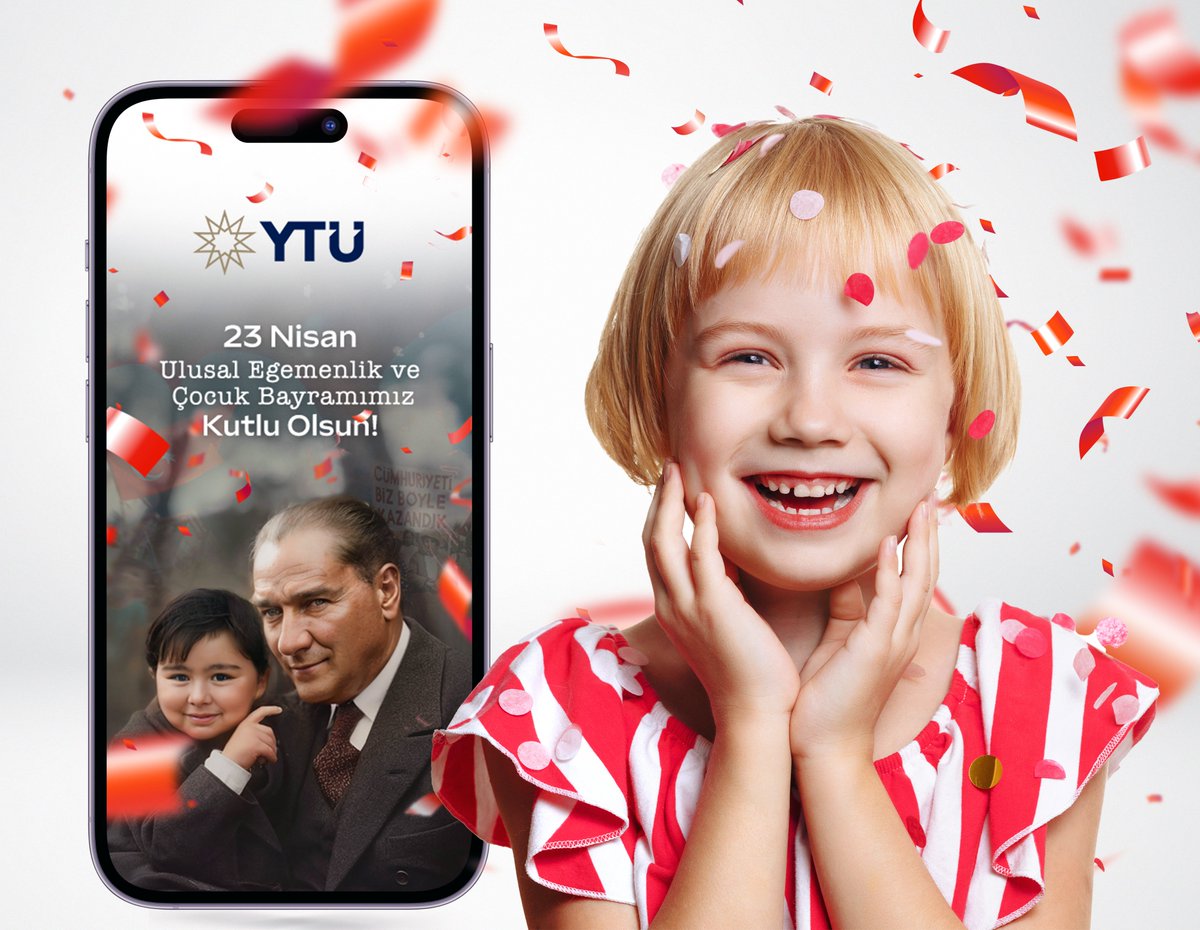 ytumobile's tweet photo. 23 Nisan Ulusal Egemenlik ve Çocuk Bayramımız Kutlu Olsun! 🎉 https://t.co/bgpcci6ZzC