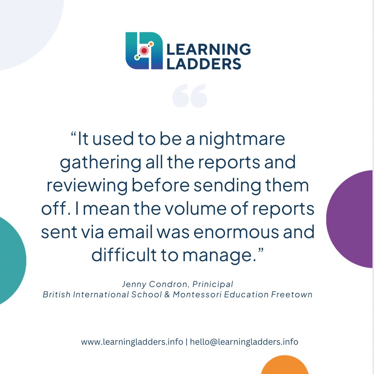 STUDENT REPORTS - time to end the nightmare! 

This year why not automate them, add images, videos or voice notes, and offer parents translation into 100 languages. 

Share online or publish pdfs in bulk in a couple of clicks.

All within your school's own design template.