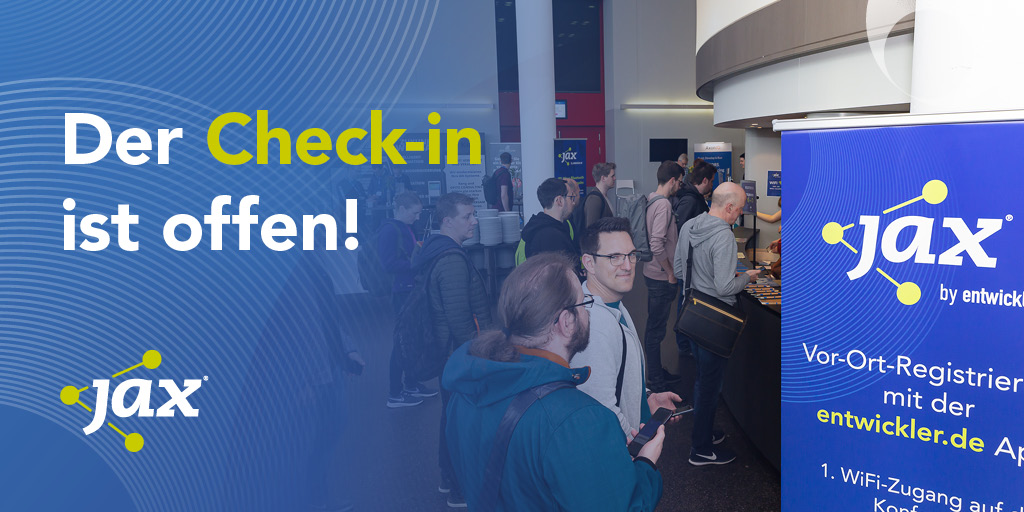 🌄 Guten Morgen Mainz! Guten Morgen JAX!

Unser Check-in ist bereits offen und wir freuen uns schon auf die offizielle Eröffnung der JAX durch @smeyen und der anschließenden Keynote mit Xin Yao.

Viel Spaß an alle Teilnehmer:innen!

#jaxcon #conference #goodmorning