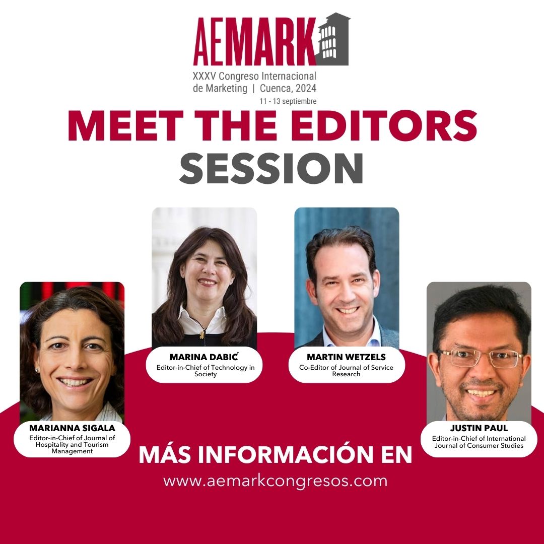 📢 ¡Tenemos una estupenda noticia que contarte! Justin Paul, Editor-in-Chief del International Journal of Consumer Studies, se incorpora a nuestra Meet-the-Editors Session de #AEMARK24   ¡No te lo pierdas! +ℹ️ en nuestra web: aemarkcongresos.com