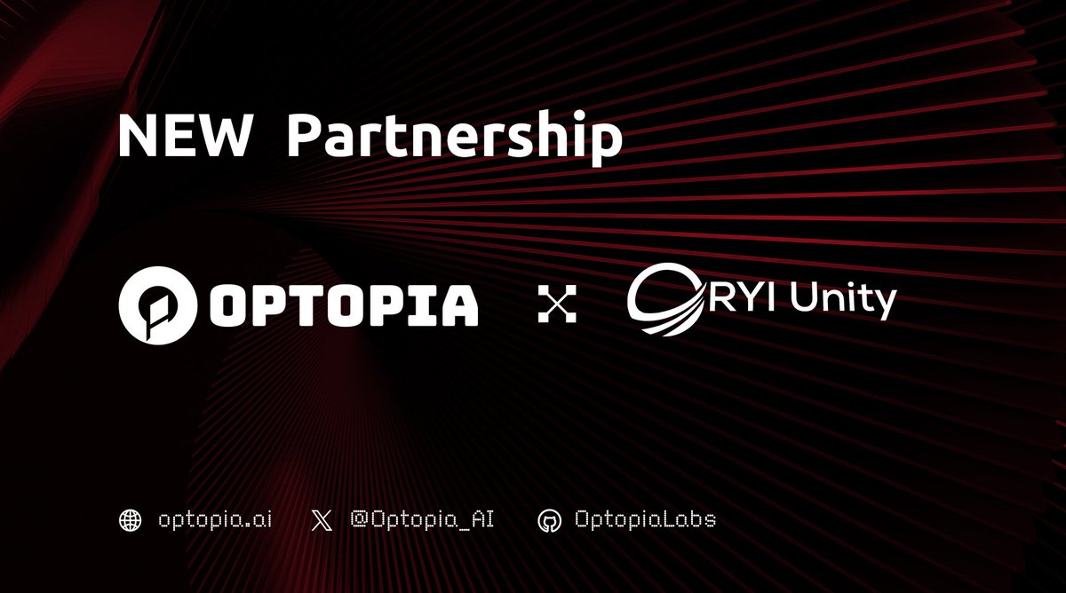 Optopia_AI's tweet image. 📣 We&apos;re excited to announce our new partnership with @RYI_Unity to enhance each other value propositions for our users &amp;amp; supporters.    

#RyiUnity is a leading decentralized applications builder focused on providing innovative solutions for the decentralized world.👈

Stay…