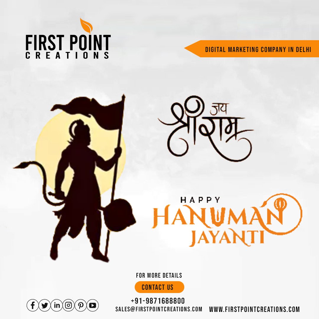 #HanumanJayanti is a Hindu festival that is celebrated to honor the birth of Lord Hanuman. #JayShreeRam 🙏 . FOLLOW US @firstpointcreations Contact Details: ☎ +91 9871688800 | +91 (11) 41552455 🌐 firstpointcreations.com 📧 Email: sales@firstpointcreations.com #JayShreeRam #fpc