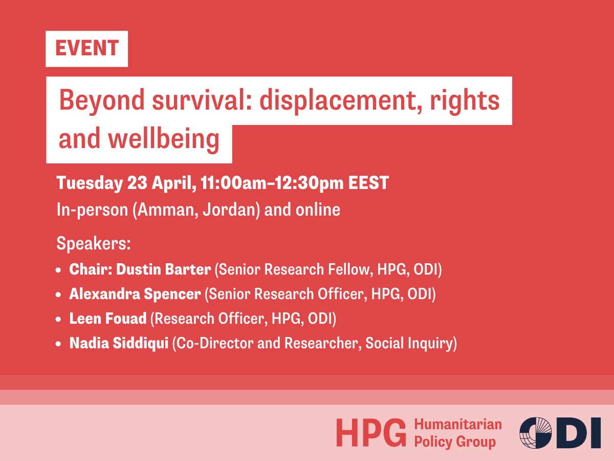 ⏳ Starting in 1 HOUR. It's not too late to join our important discussion on wellbeing in displacement, find out more now → buff.ly/3THHBc8