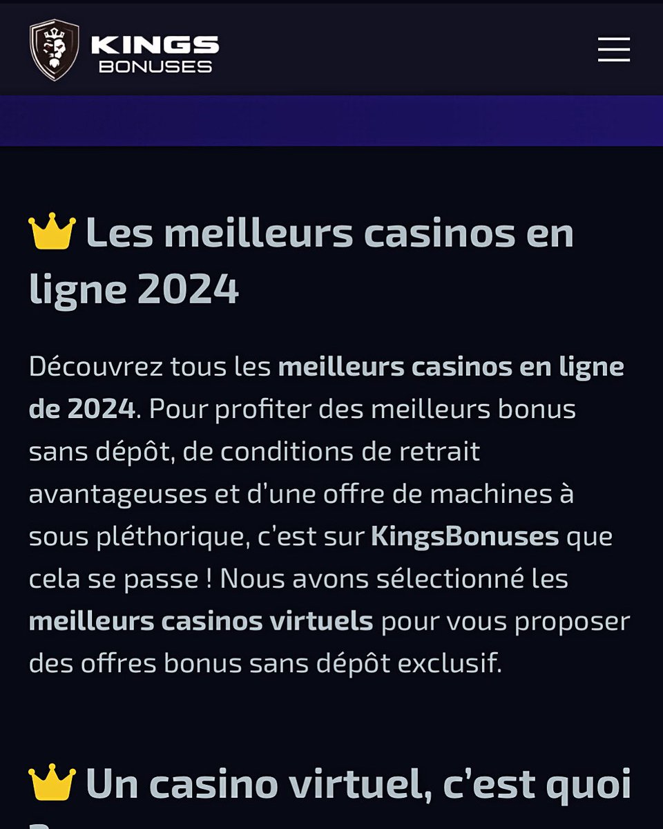 100€ à gagner parmi les RT + like !🍀
Rendez vous sur : kingsbonuses.com pour valider votre inscription !