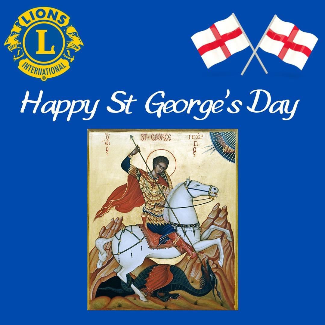 🦁🏴󠁧󠁢󠁥󠁮󠁧󠁿Good Morning World 

Happy Saint George’s Day - Patron Saint of England, agricultural workers, soldiers, archers, armourers, cavalry, saddle makers, and peacekeeping missions to name but a few 

Wishing you all a fabulous and prosperous day 

#WeServe #ChangingTheWorld