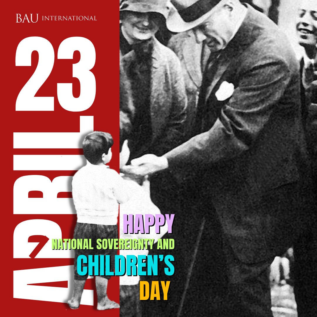 Happy #ChildrensDay to all future leaders! 🇹🇷 Did you know Türkiye celebrates Children's Day on April 23rd, marking the first official one ever? At BAU, we empower young minds to flourish! #23NisanUlusalEgemenlikveCocukBayramı