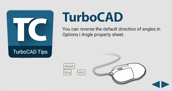 TurboCAD Tip of the Day: You can reverse the default direction of angles in Options | Angle property sheet. 

ℹ️ turbocad.co.za ℹ️

#TurboCAD #TurboCADTips #TurboCADTutorials