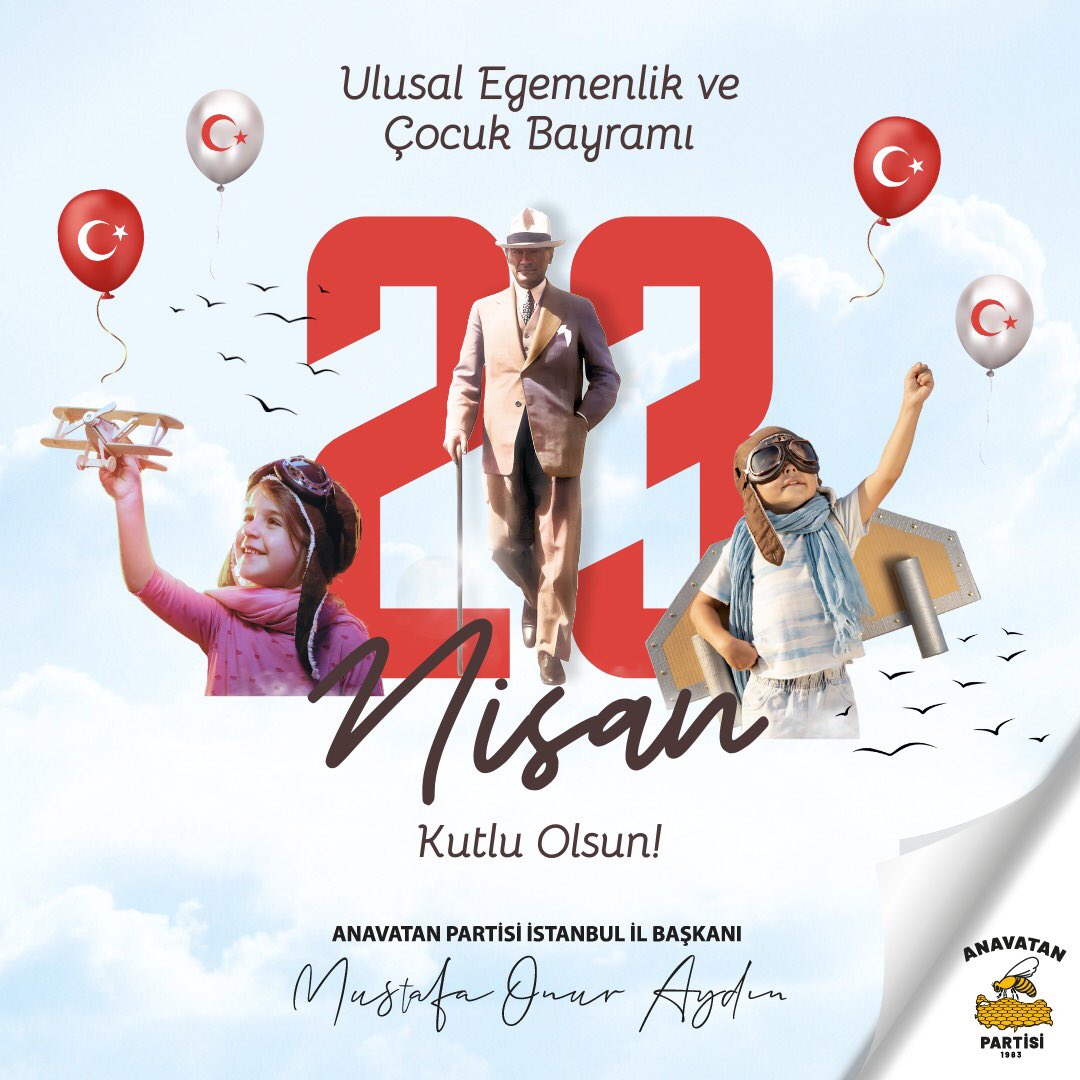 🇹🇷 Ulu Önderimiz Gazi Mustafa Kemal Atatürk’ün dünya çocuklarına armağan ettiği #23Nisan Ulusal Egemenlik ve Çocuk Bayramımız kutlu olsun! . . . . #23nisanulusalegemenlikveçocukbayramı #23nisan #Anavatan #Anavatanpartisi #Anavatanpartisiistanbulilbaşkanlığı #ANAP