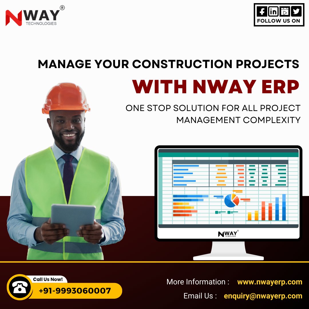 𝗡𝗪𝗔𝗬 𝗖𝗼𝗻𝘀𝘁𝗿𝘂𝗰𝘁𝗶𝗼𝗻 𝗘𝗥𝗣 𝗦𝗼𝗳𝘁𝘄𝗮𝗿𝗲

Manage your Construction Projects with NWAY ERP! One Stop Solution for All Project Management Complexity.

#NWAYConstructionERP #BuildingTheFuture #ConstructionManagement #ProjectEfficiency #ResourceOptimization #NWAYERP