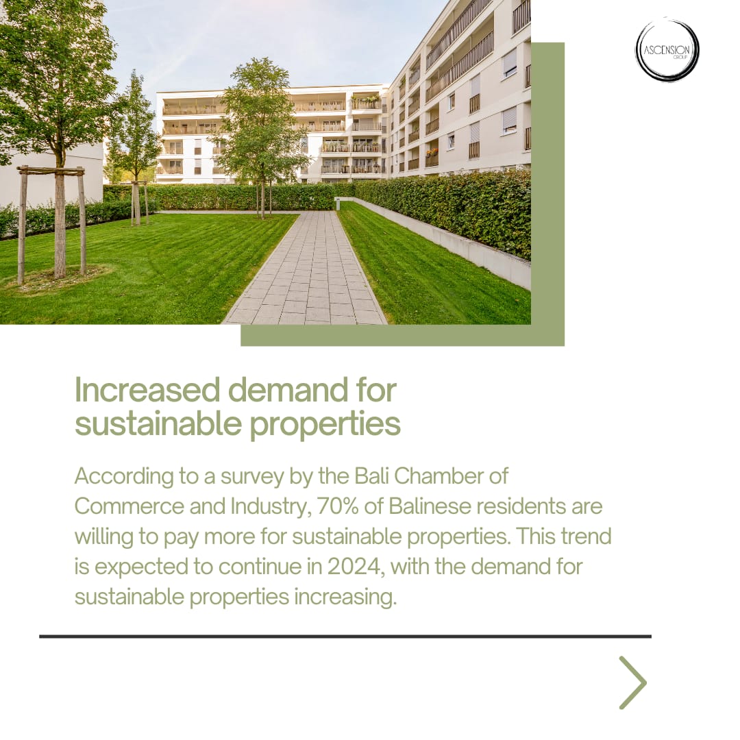 AscensionGroup_'s tweet image. Keep an eye on the real estate trends in Bali for 2024! 🌴 

Premium properties are in high demand, with a growing interest in sustainable living. 
Stay ahead of the curve