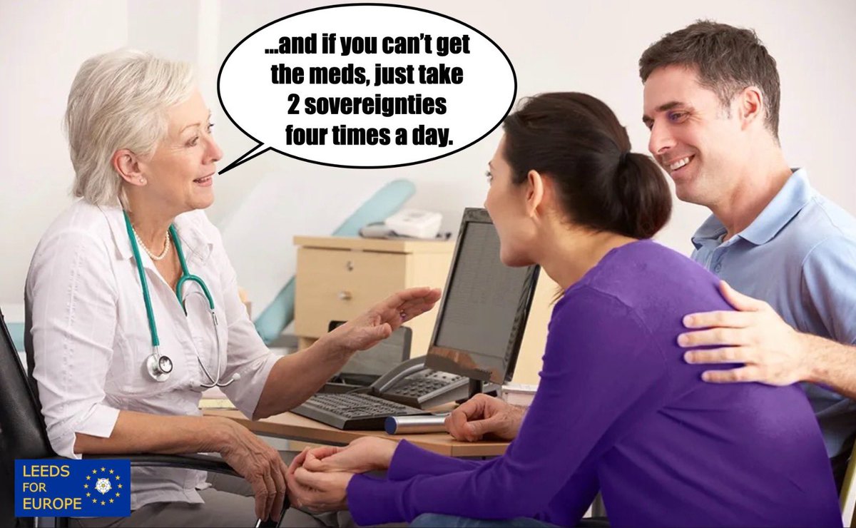 “…and if you can’t get the meds, just take two sovereignties four times a day.” 🤒