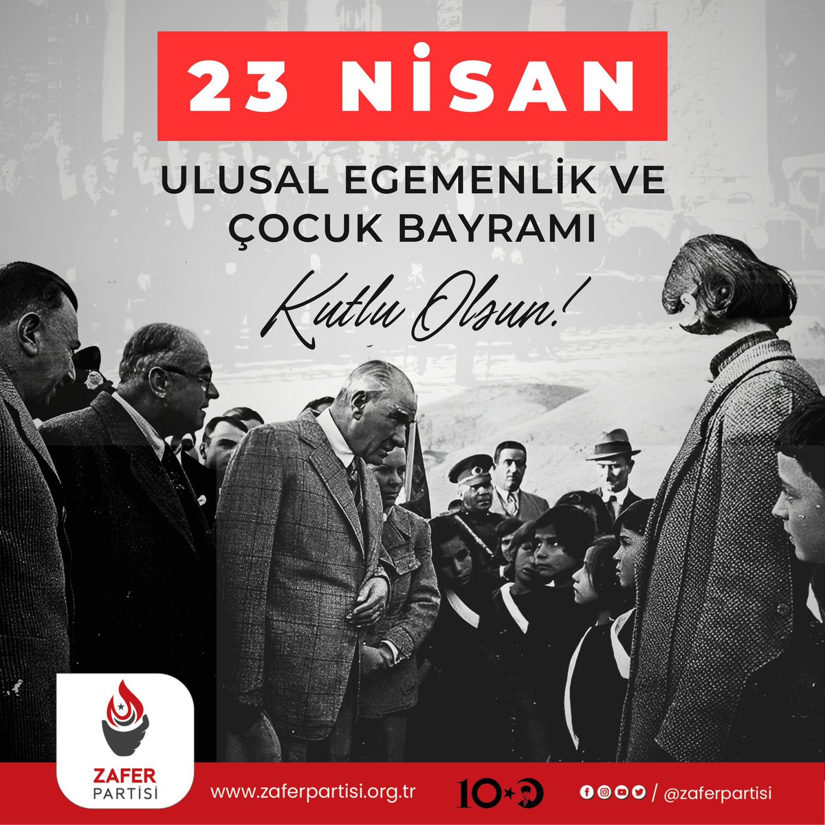 Büyük Türk Milleti’nin 23 Nisan Ulusal Egemenlik ve Çocuk Bayramı kutlu olsun.