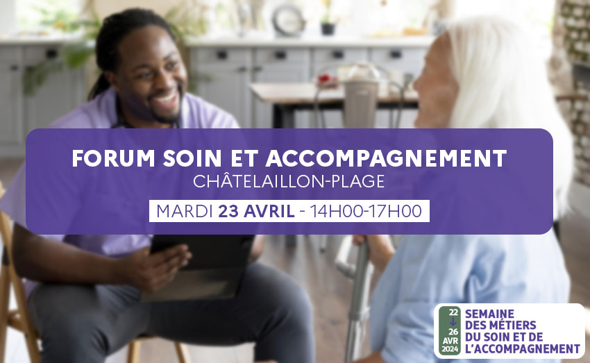 📣 Forum #Soin & #Accompagnement à #Châtelaillon 📍 #CharenteMaritime

☑️ Rencontrez les entreprises et organismes de formation
☑️ Découvrez les métiers à l'aide d'un casque VR
☑️ Testez un simulateur de vieillissement 👩‍🦳

Toutes les infos : 🔗
tinyurl.com/ForumSoinChate… #Santé