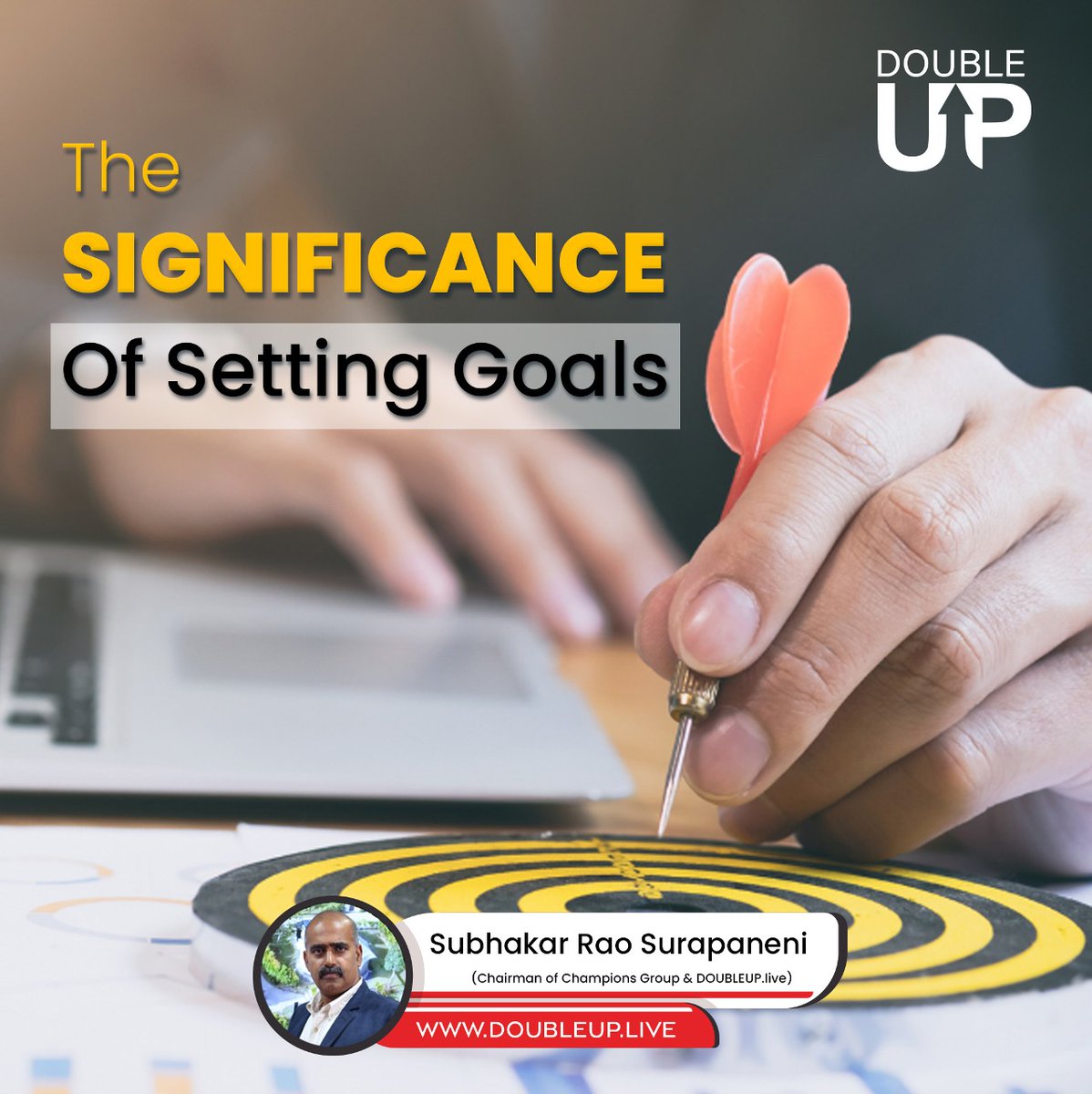 Goals give direction, purpose, and motivation. They challenge us to push beyond limits and embrace growth. Every milestone reached is a step closer to greatness. bit.ly/3QbpRVJ #GoalSetting #DreamBig #AchievementUnlocked #SuccessJourney #Progress #DoubleUp #SubhakarRao