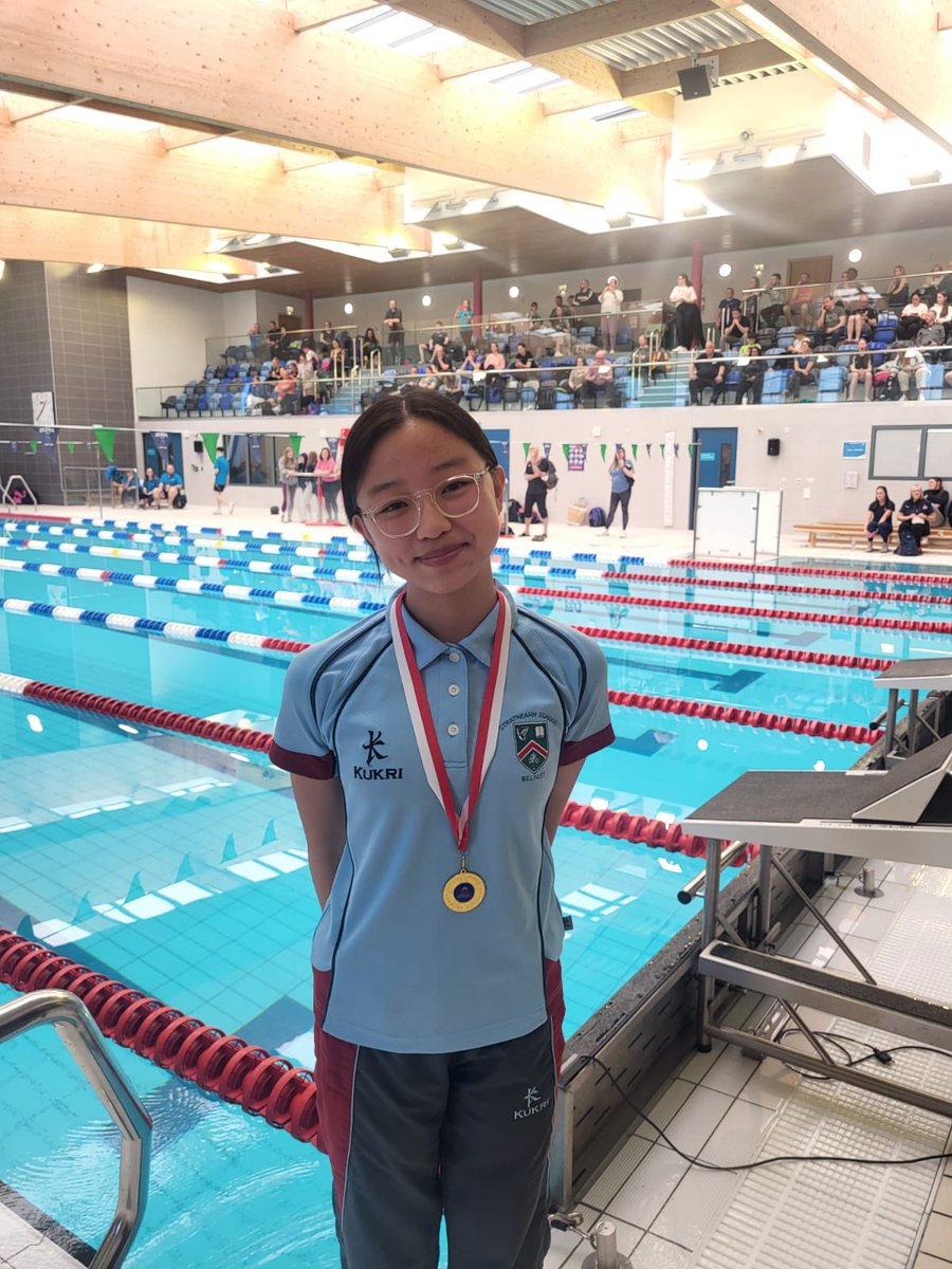Freya Moore year 9 50m butterfly 1st place Erin Purcell year 10 50m butterfly 2nd place Emma Kwan year 8 50m freestyle 1st