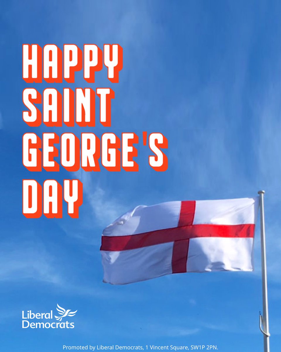 Greetings on Saint George's Day! 🏴󠁧󠁢󠁥󠁮󠁧󠁿