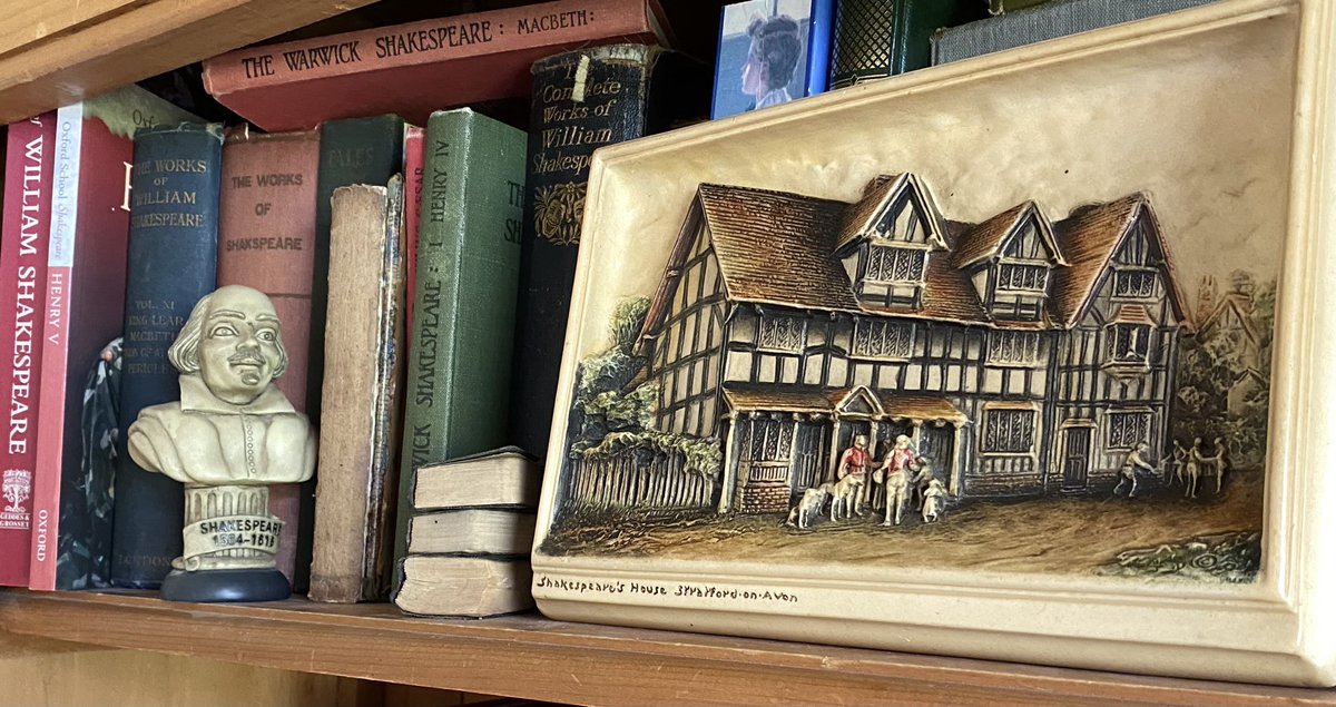 “Live looks not with eyes, but with the mind; and therefore is winged Cupid painted blind.” William Shakespeare✍️📚 Great Bard of Avon believed to be born #otd in Stratford upon Avon. 📷rare picture of his birthplace with no tourist and from my home library Good morning 🌅