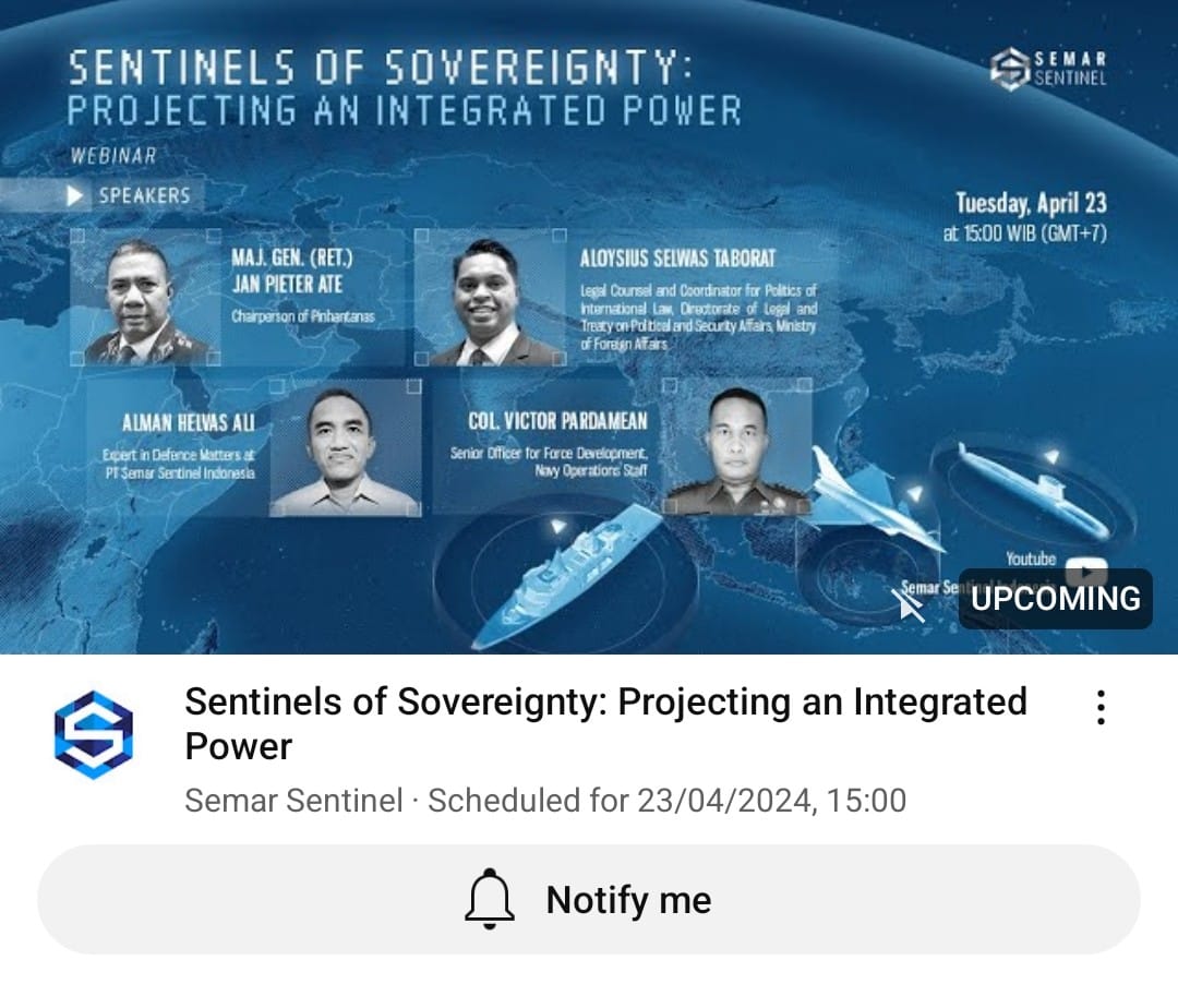 🚨An hour left until our next webinar “Sentinels of Sovereignty: Projecting an Integrated Power”🚨 Register through bit.ly/24Interoperabi… Or head to our YouTube channel youtube.com/live/rD10LI5D2… #SemarSentinelWebinar #PowerProjection #CollaborativeCombat #TNI