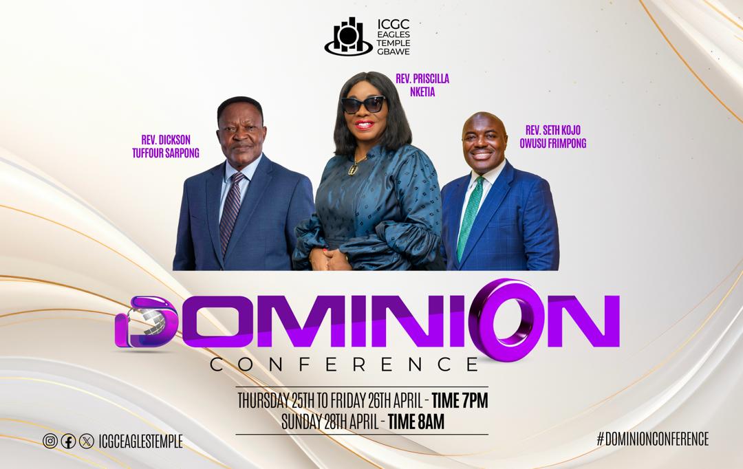 Dominion Conference Thurs 25th to Sin 28th Aprilence coming April 2024