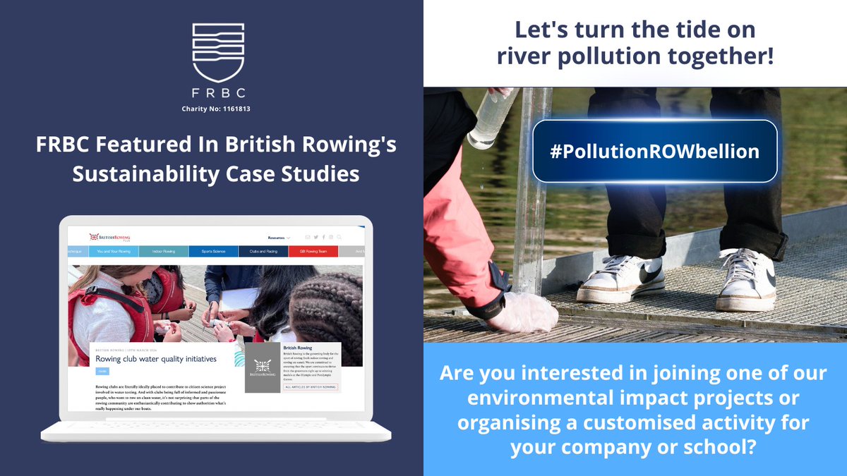 ☺️@BritishRowing has featured @FulhamReachBC in their #Sustainability case studies. 💧In collab with #FreshWaterWatch by @Earthwatch_Eur, we have undertaken a groundbreaking citizen science initiative to raise awareness of the issues facing the UK's rivers. #PollutionROWbellion