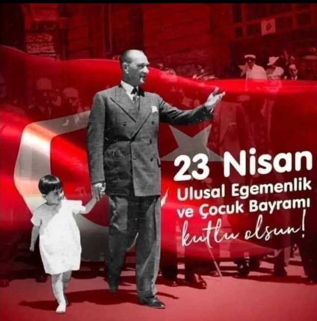 Gazi Mustafa Kemal Atatürk' ün çocuklara armağan ettiği, Ulusal Egemenliğimizin simgesi olan 23 Nisan Ulusal Egemenlik ve Çocuk Bayramı kutlu olsun. #StajÇıraklıkSgkBaşlangıcıOlsun Çıraklara 23 Nisan Haram #ÇıraklarÇalıştıDevletYokSaydı