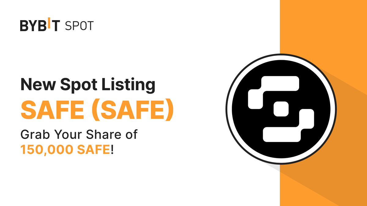 Bybit_Official's tweet photo. 📣 $SAFE is Officially listed on #BybitSpot with @safe

Stand a chance to grab a share of the 150,000 $SAFE prize pool!

🌐 Learn More: https://t.co/YNUVVgwMOv
📈 Trade Now: https://t.co/6Qu1rjnd7R

#TheCryptoArk #BybitListing https://t.co/RVzR3Q63WC
