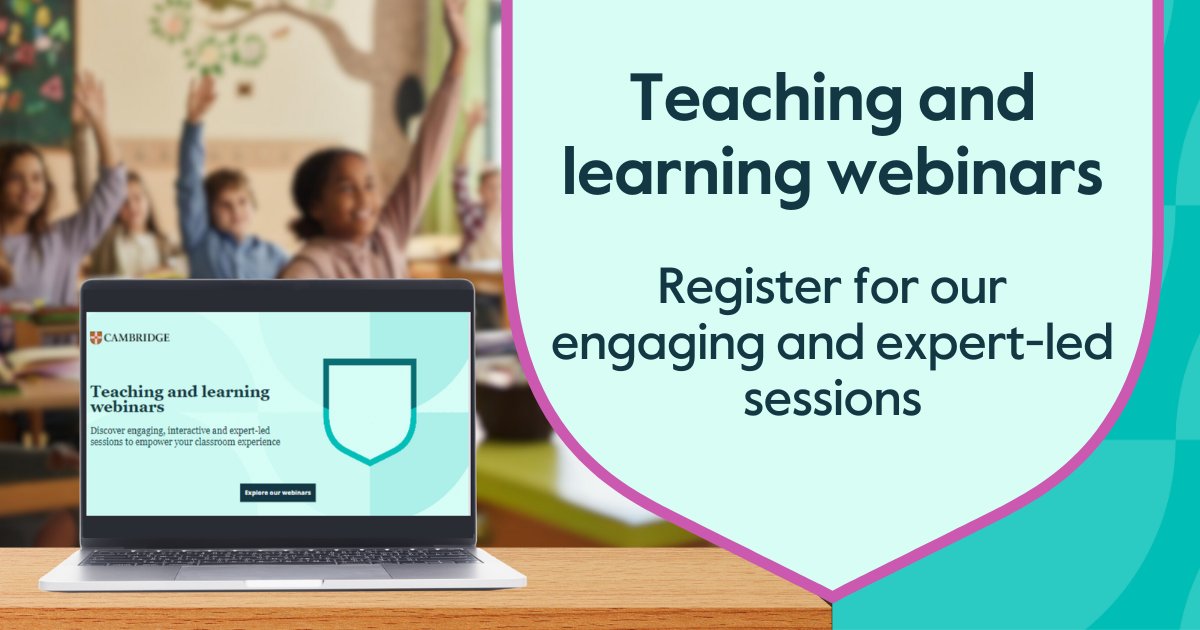 We have a line-up of engaging and expert-led sessions, designed to empower your classroom experience. Register now for upcoming sessions or browse recordings for on-demand learning. 💻 Explore our webinars: bit.ly/4cZvvUE