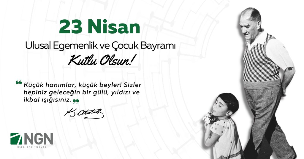 23 Nisan Ulusal Egemenlik ve Çocuk Bayramımız kutlu olsun! Çocuklarımızın gülüşleriyle aydınlanan, umut dolu nice yarınlara.

#NGN #LeadTheFuture #23Nisan #UlusalEgemenlikVeÇocukBayramı