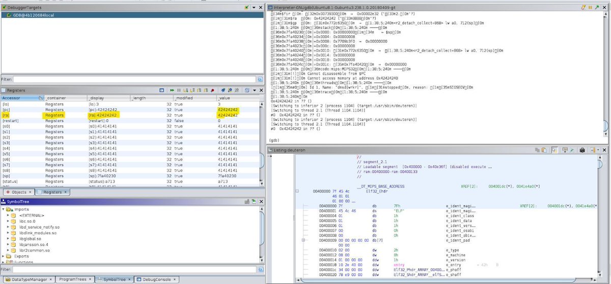 Security analysis and reverse engineering of IoT devices and debugging with Ghidra Excellent series by @ArtResilia Part 1: artresilia.com/iot-series-i-a… Part 2: artresilia.com/iot-series-ii-… Part 3: artresilia.com/iot-series-iii… Part 4: artresilia.com/iot-series-iv-… #iot #cybersecurity