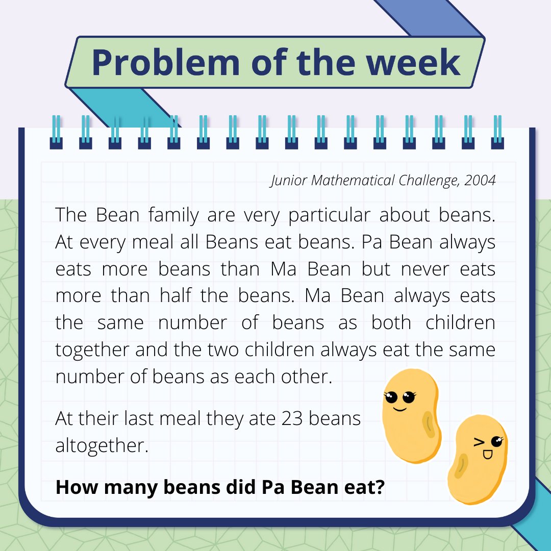 Problem of the Week 65! Please do not comment the solution so others can work it out too. Instead, like this post or comment a thumbs up if you think you have the correct answer! The solution will be posted in the comments on Thursday afternoon. #Problem #UKMT #Maths