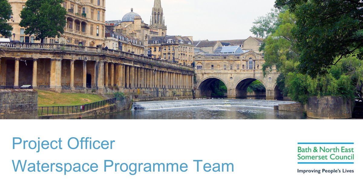 We are recruiting for a Project Officer to join the WaterSpace team to support the delivery of the WaterSpace Programme. 

Apply at jobtrain.co.uk/bathnesjobs/Jo…

#projectmanager #Environmentjobs #Bathjobs