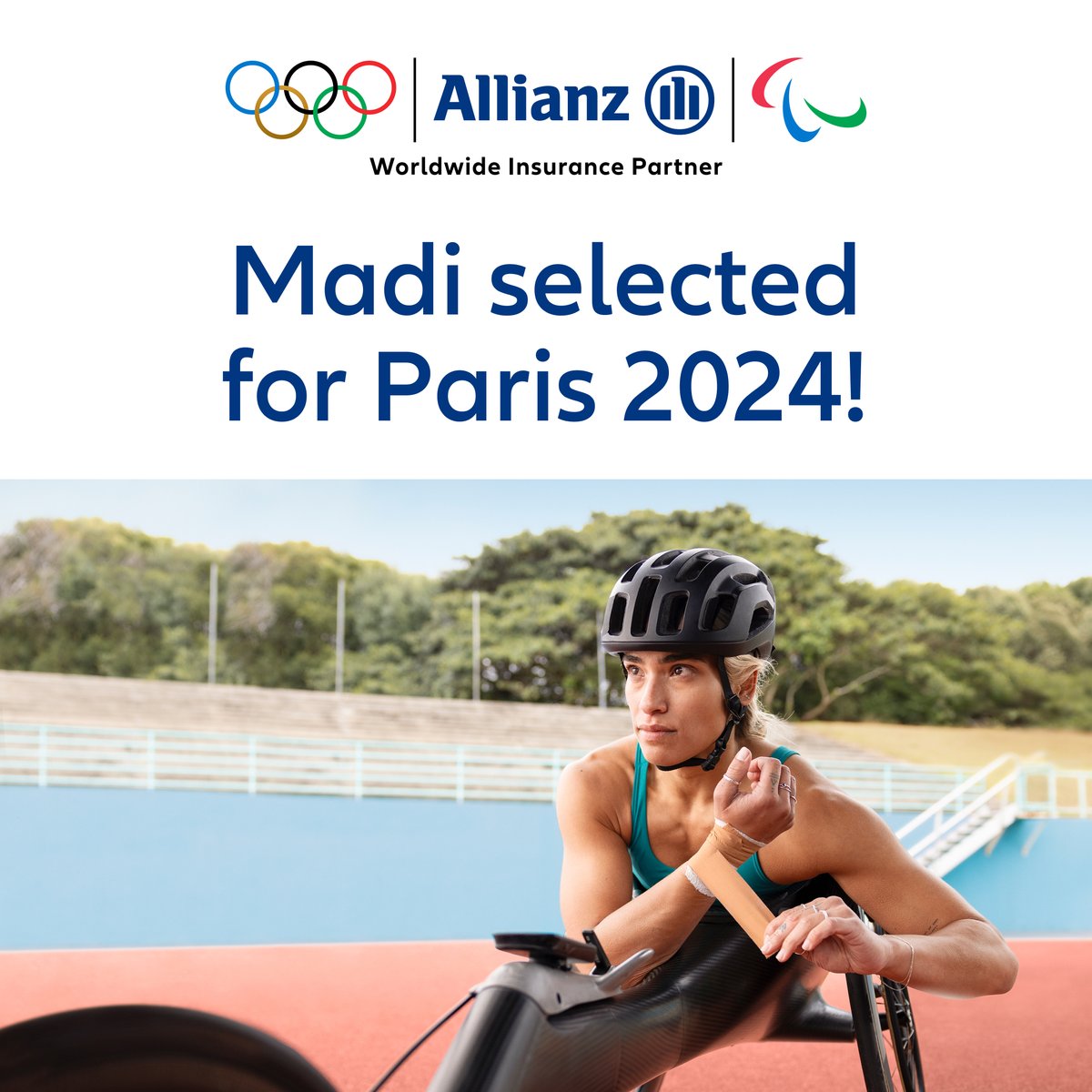 We’re so proud to share that Allianz Athlete Ambassador @madiderozario has been selected to represent Team Australia at #Paris2024. We can’t wait to cheer you on Madi! @AUSParalympics