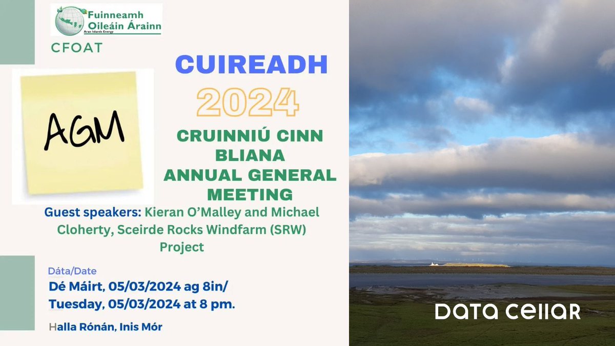 @DATACELLAR_EU was presented at the @CfoatArainn annual general meeting! 🌟 

👉Read all the information here: ow.ly/QWzB50RjG7u

#EnergyCommunities #EUProjects #EnergyTransition #LECs